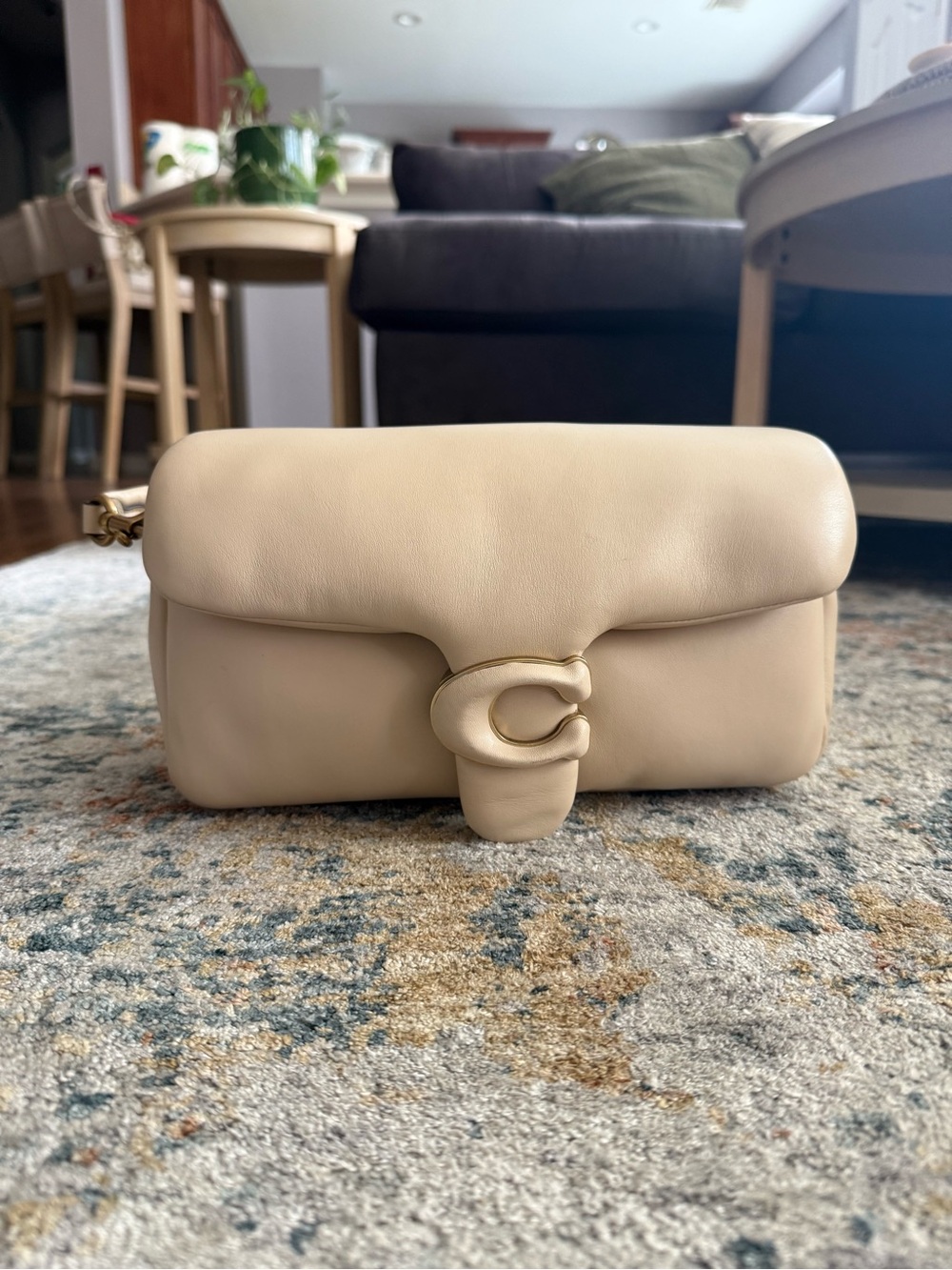 Coach Pillow Tabby 26 Leather Shoulder Bag Ivory